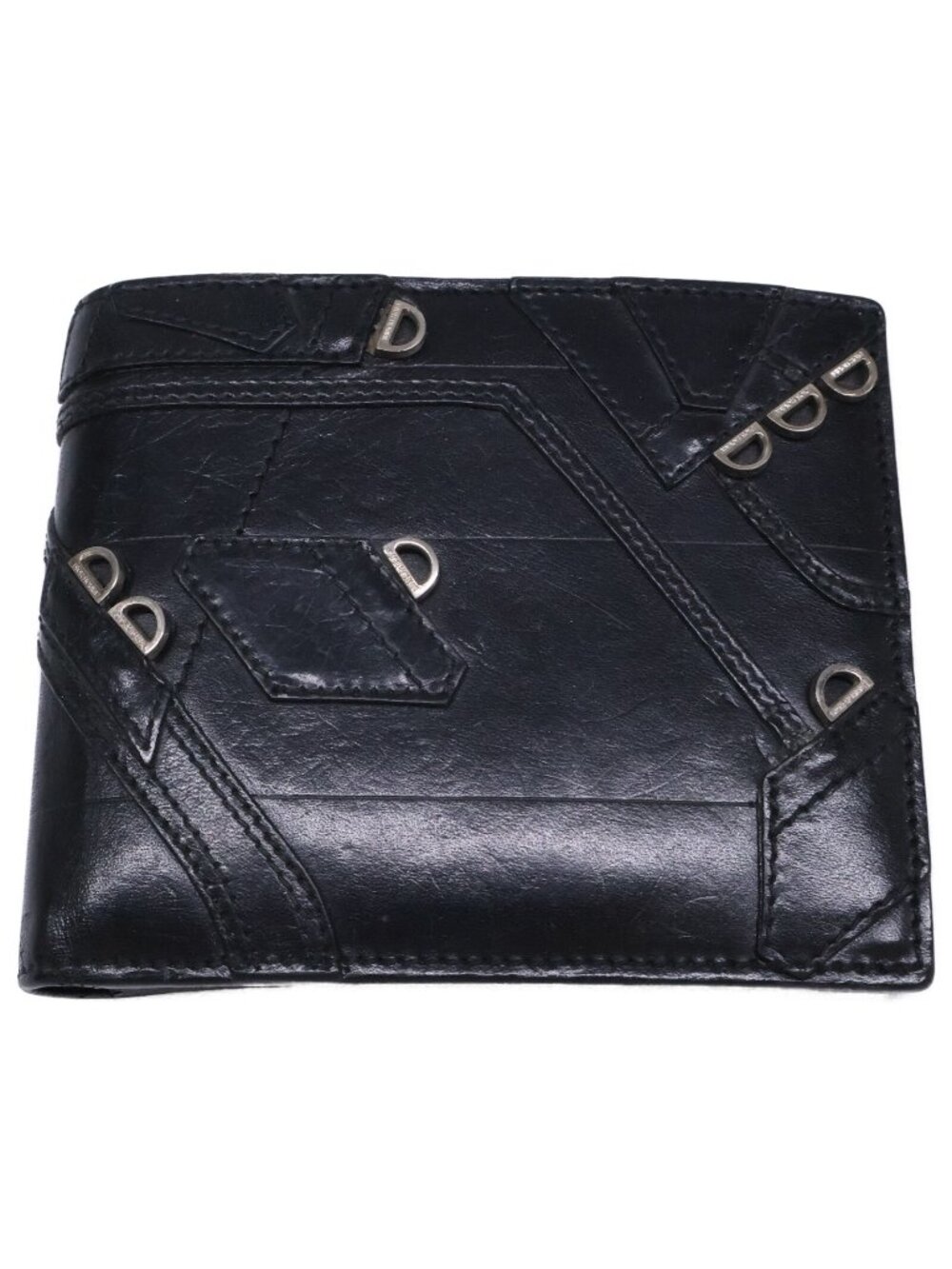 Dior Homme Hedi Slimane Era Leather Patchwork D Bifold Wallet
